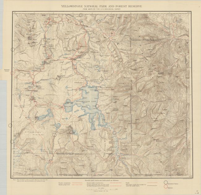 Yellowstone National Park and Forest Reserve from Maps by the U.S. Geological Survey