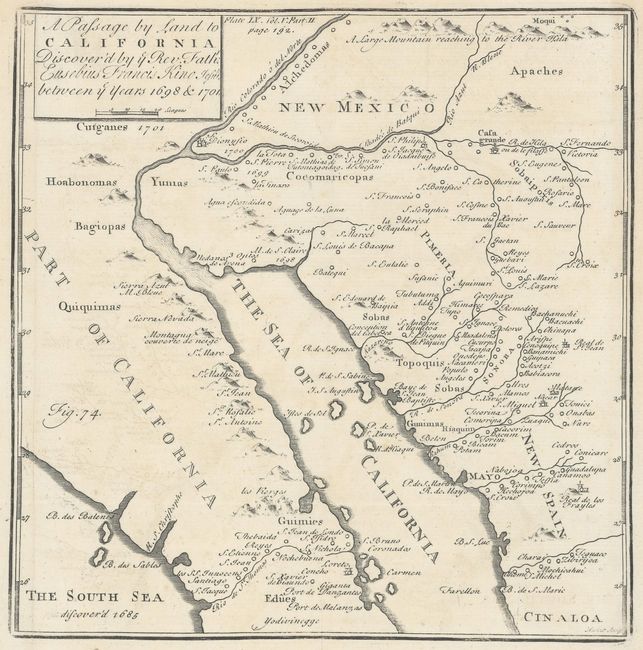 A Passage by Land to California Discoverd by ye Rev. Fathr. Eusebius Francis Kino Jesuite Between ye Years 1698 &1701 [with text]