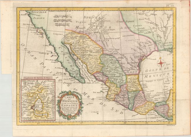 Carte du Mexique ou de la Nouvelle Espagne, ou l'on peut Suivre les Mouvemens des Costes, pour l'Histoire de l'Amerique par le Dr. Robertson