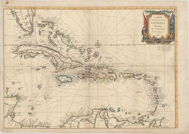 Carte Generale des Isles Antilles Traduite de l Anglois de Jos Awery