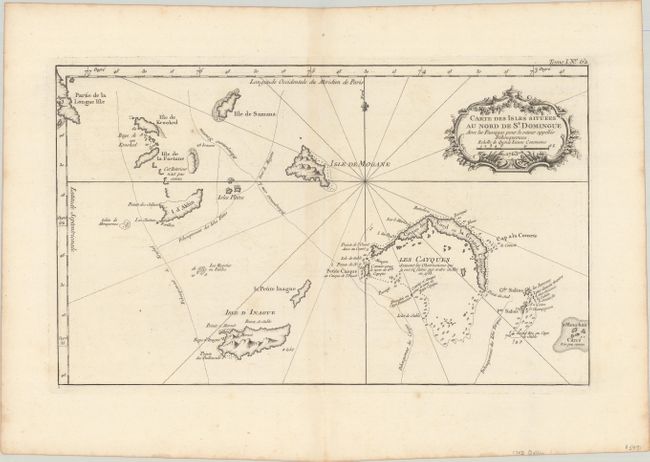 Carte des Isles Situees au Nord de St. Domingue avec les Passages pour le Retour Appelles Debouquemens
