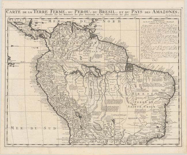 Carte de la Terre Ferme, du Perou, du Bresil, et du Pays des Amazones... [and] Carte du Paraguai, du Chili, du Detroit de Magellan &c