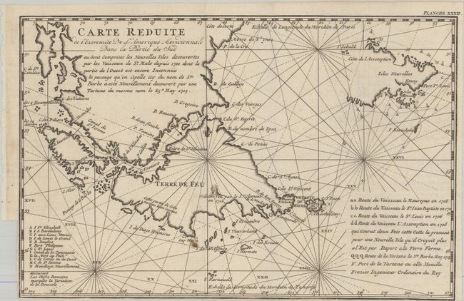 Carte Reduite de l'Extremite de l'Amerique Meridionale dans la Partie du Sud...