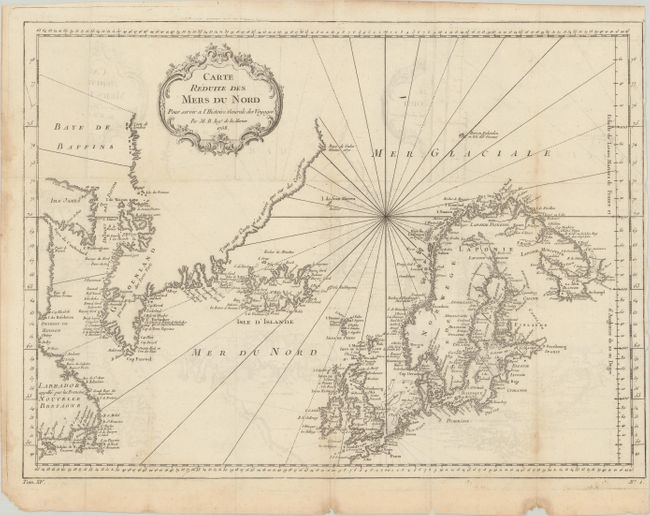 Carte Reduite des Mers du Nord pour Servir a l'Histoire Generale des Voyages