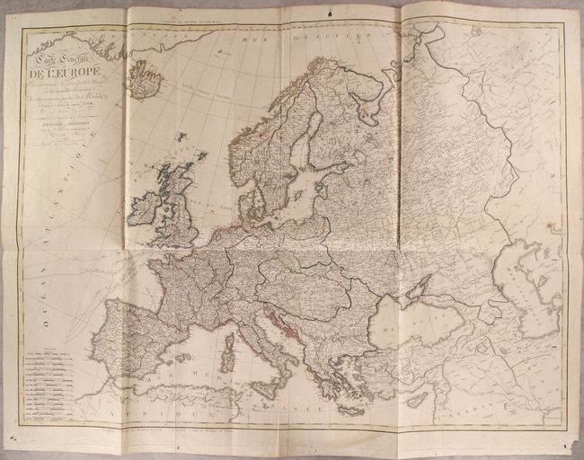 Carte Generale de l'Europe ou sont Tracees les Principales Routes en les Nouvelles Divisiones de Cette Premiere Partie du Monde...