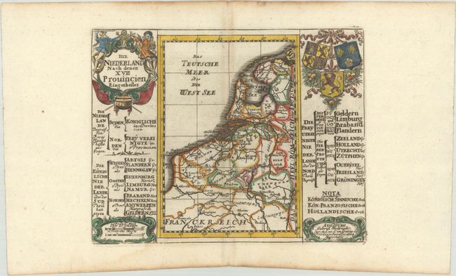 Die Niederland nach denen XVII Prouincien Eingetheilet