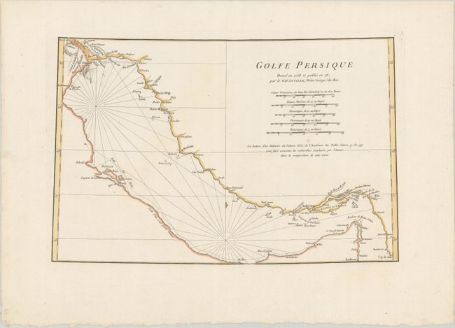 Golfe Persique Dresse en 1758 et Publie en 76