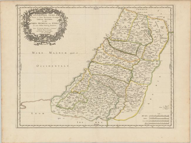 Geographiae Sacrae ex Veteri, et Novo Testamento Desumptae Tabula Secunda: in qua Terra Promissa, sive Iudaea in Suas Tribus Partesq Distincta