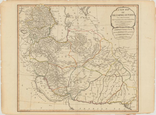 A New Map of the Empire of Persia from Monsr. d Anville First Geographer to the Most Christian King; with Several Additions and Emendations