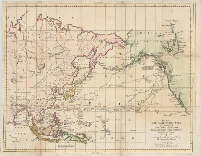 Carta del Mar Pacifico del Nord che Comprende la Costa Nord-Est d'Asia e la Costa Nord Ouest d'America Riconosciute nel 1778, e 79, dal Cap. Cook...