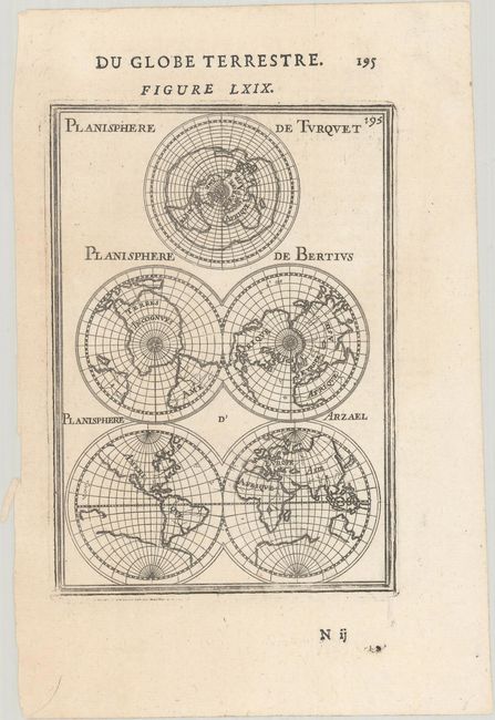 Planisphere de Turquet / Planisphere de Bertius / Planisphere d'Arzael [and] Climats Selon les Anciens