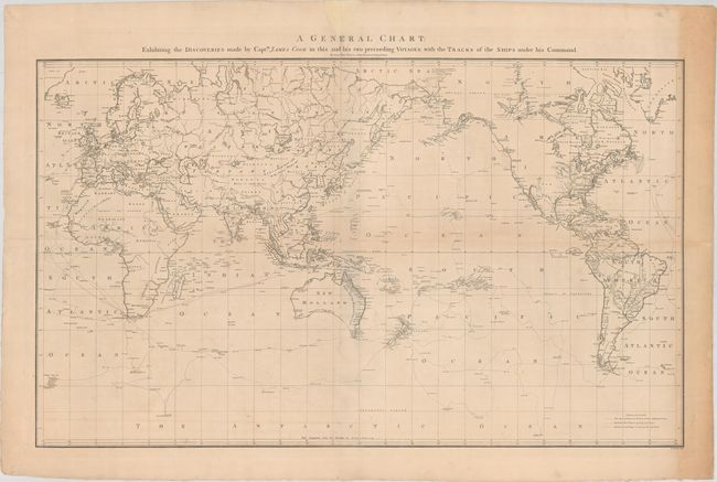 A General Chart: Exhibiting the Discoveries Made by Captn. James Cook in This and His Two Preceeding Voyages; with the Tracks of the Ships Under His Command