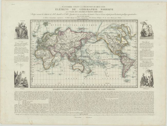 Planisphere Suivant la Projection de Mercator. Elemens de Geographie Moderne a l'Usage des Colleges et Maisons d'Education...