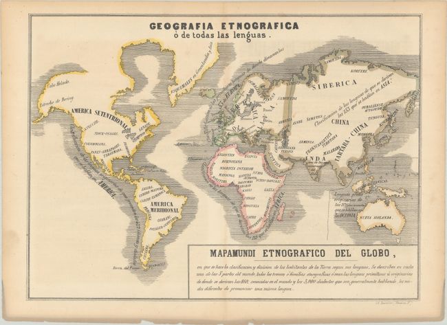 Mapamundi Etnografico del Globo...