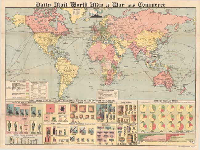 Daily Mail World Map of War and Commerce