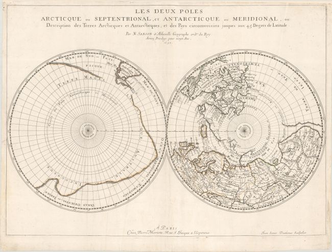 Les Deux Poles Arcticque ou Septentrional, et Antarcticque ou Meridional, ou Description des Terres Arcticques et Antarcticques...