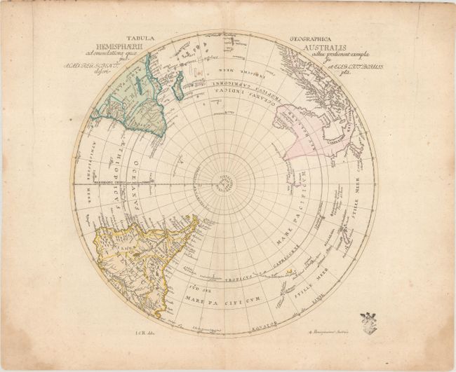 Tabula Geographica Hemisphaerii Australis ad Emendatiora quae Adhuc Prodierunt Exempla...
