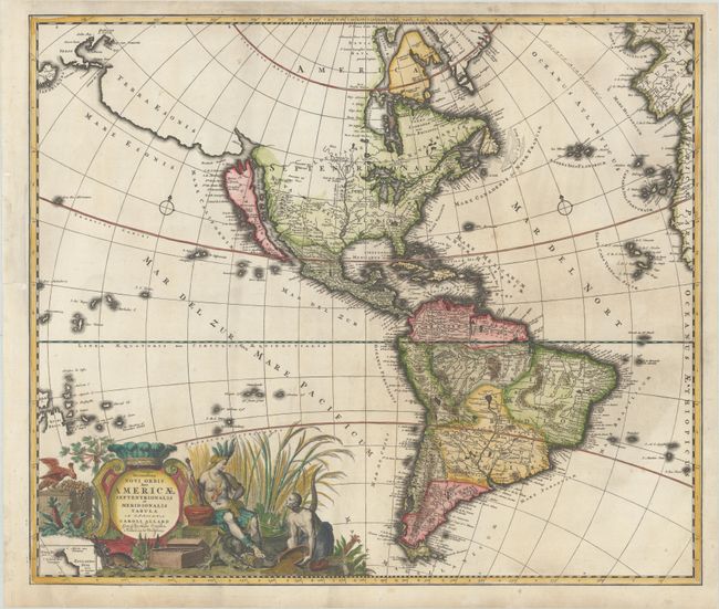 Recentissima Novi Orbis, sive Americae Septentrionalis et Meridionalis Tabula