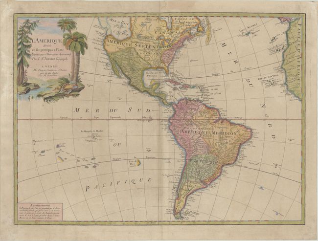 L'Amerique Divisee en ses Principaux Etats Assujettie aux Observations Astronomiqes