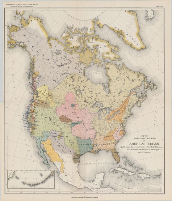 Map of Linguistic Stocks of American Indians Chiefly Within the Present Limits of the United States [and] Map Showing Indian Reservations Within the Limits of the United States Compiled Under the Direction of the Hon. T. J. Morgan