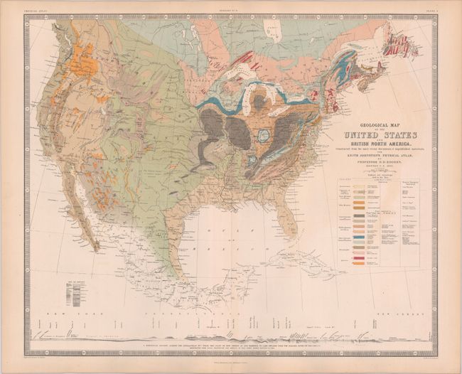 Geological Map of the United States and British North America, Constructed from the Most Recent Documents & Unpublished Materials...