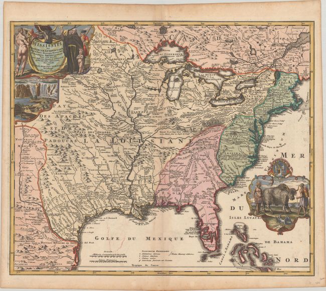 Amplissimae Regionis Mississipi seu Provinciae Ludovicianae a R.P. Ludovico Hennepin Francisc Miss in America Septentrionali Anno 1687...