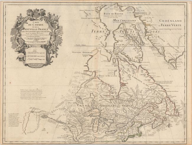 Carte du Canada ou de la Nouvelle France et des Decouvertes qui y ont ete Faites Dressee sur Plusieurs Observations et sur un Grand Nombre de Relations Imprimees ou Manuscrites