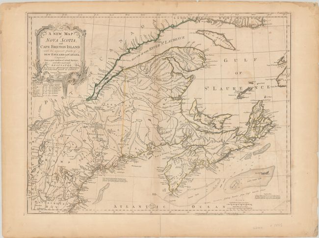 A New Map of Nova Scotia, and Cape Breton Island with the Adjacent Parts of New England and Canada, Composed from a Great Number of Actual Surveys...