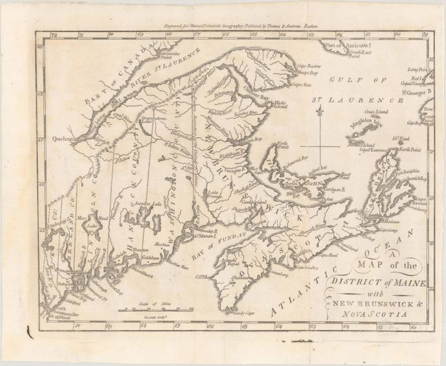 A Map of the District of Maine with New Brunswick & Nova Scotia