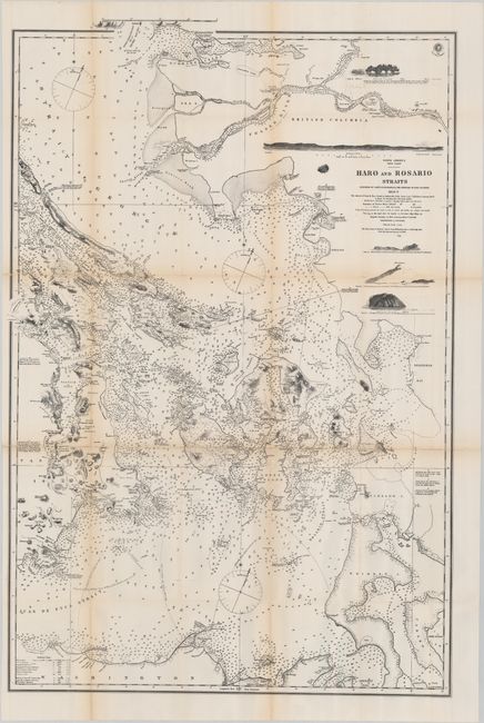 [Reproduction] North America West Coast Haro and Rosario Straits Surveyed by Captn. G.H. Richards & the Officers of H.M.S. Plumper 1858-9, the Shores of Juan de Fuca Strait to Admiralty Inlet from Captn. H. Kelletts Survey, 1847