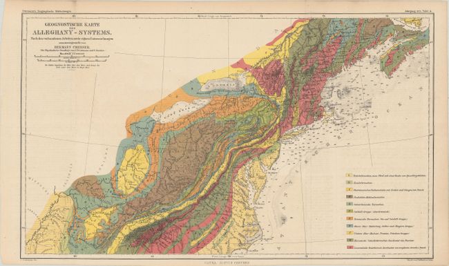 Geognostische Karte des Alleghany-Systems. Nach den Vorhandenen Arbeiten Sowie Eignen Untersuchungen...