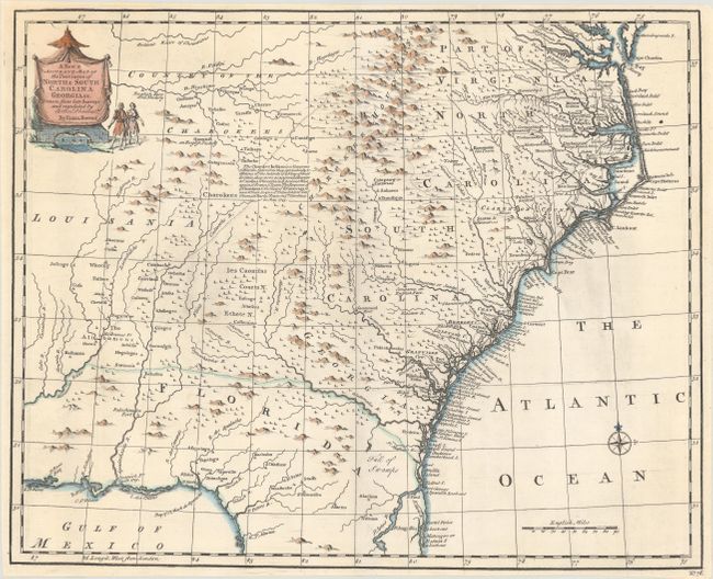 A New & Accurate Map of the Provinces of North & South Carolina Georgia &c. Drawn from Late Surveys and Regulated by Astronl. Observatns.
