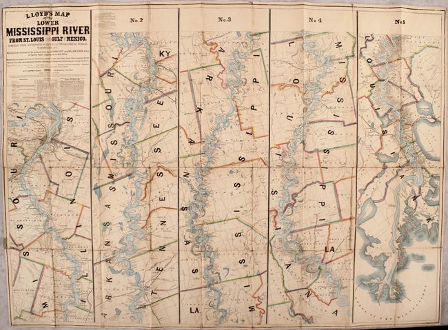 Lloyd's Map of the Lower Mississippi River from St. Louis to the Gulf of Mexico. Compiled from Government Surveys in the Topographical Bureau, Washington, D. C.