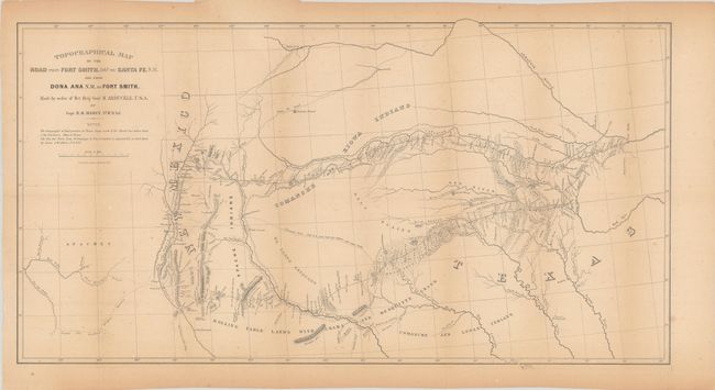 Topographical Map of the Road from Fort Smith, Arks. to Santa Fe, N.M. and from Dona Ana N.M. to Fort Smith
