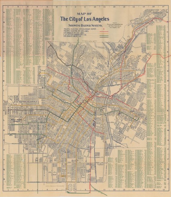 Map of the City of Los Angeles Showing Railway Systems