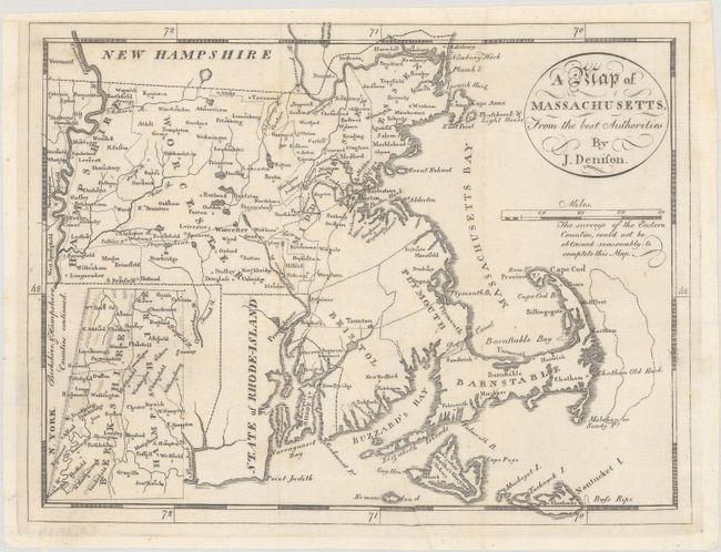 A Map of Massachusetts, from the Best Authorities