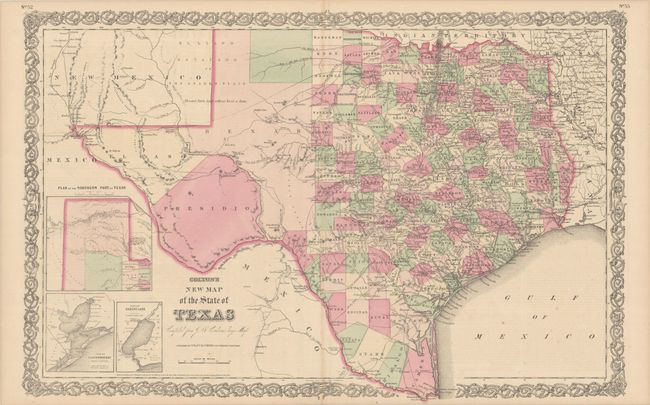 Colton's New Map of the State of Texas Compiled from De Cordova's Large Map