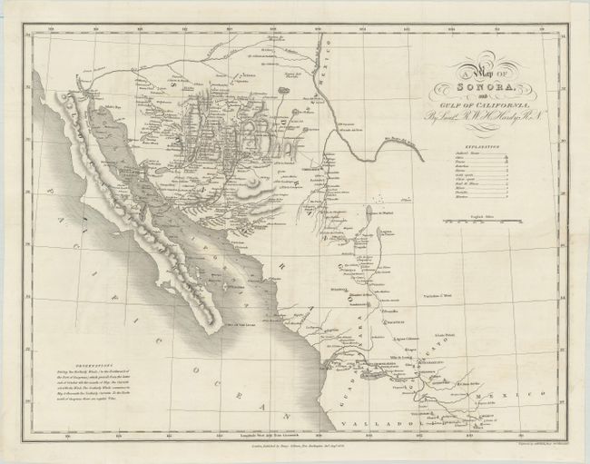 A Map of Sonora, and Gulf of California
