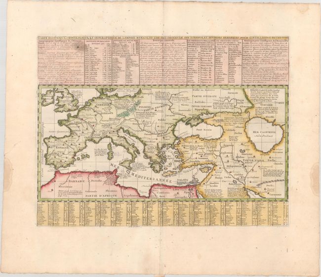 Carte Historique, Cronologique, et Geographique de l'Empire Romain, ou l'on Fait Observer son Etendue, et Diverses Remarques pour l'Intelligence de l'Histoire