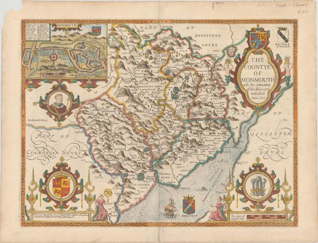 The Countye of Monmouth with the Sittuation of the Shire-towe Described Ann 1610