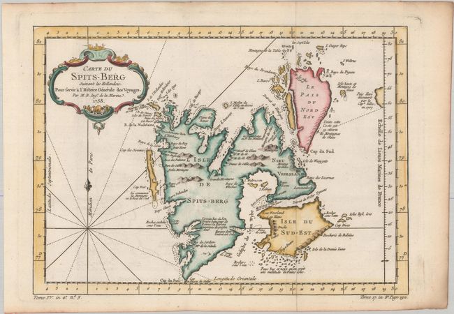 Carte du Spits-Berg Suivant les Hollandois, pour Servir a l'Histoire Generale des Voyages