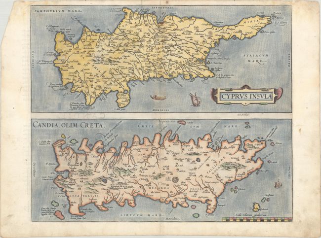 Cyprus Insula [on sheet with] Candia, olim Creta