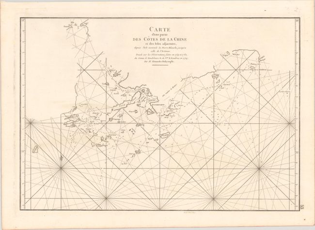 Carte d'une Partie des Cotes de la Chine et des Isles Adjacentes, Depuis l'Isle Nommee la Pierre Blanche, Jusqu'a Celle de l'Artimon...