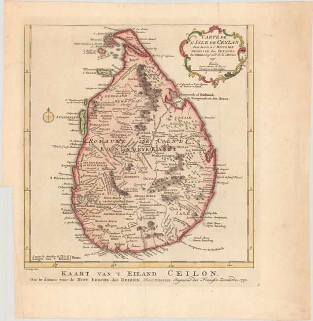 Carte de l'Isle de Ceylan pour Servir a l'Histoire Generale des Voyages