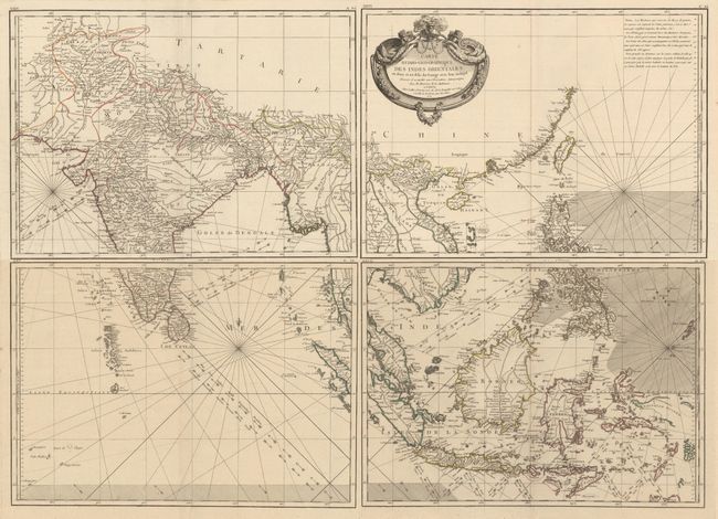 Carte Hydro-Geographique des Indes Orientales en deca et au dela du Gange avec leur Archipel