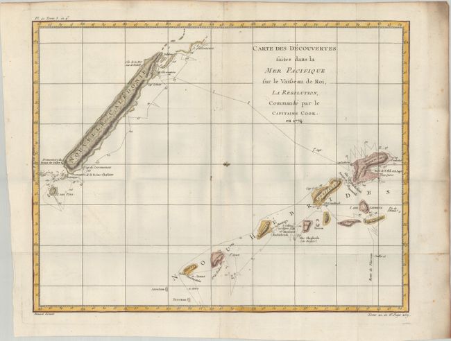 Carte des Decouvertes Faites dans la Mer Pacifique sur le Vaisseau de Roi, la Resolution, Commande par le Capitaine Cook, en 1774