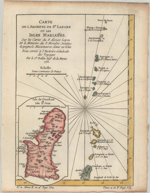 Carte de l'Archipel de St. Lazare ou les Isles Marianes, sur les Cartes du P. Alonso Lopez et le Memoire du P Morales Jesuites Espagnols Missionaires...