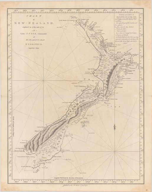 Chart of New-Zealand, Explored in 1769 and 1770