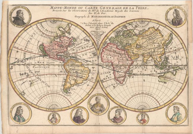 Mappe-Monde ou Carte Generale de la Terre, Dressee sur les Observations de Mrs. de l'Academie Royale des Sciences