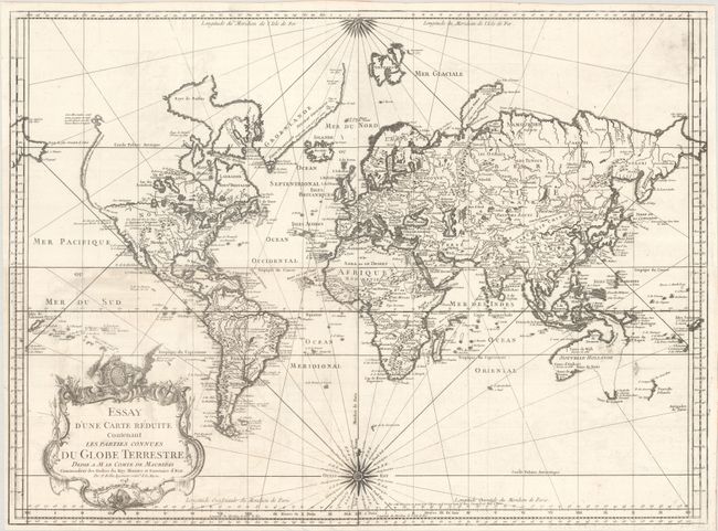 Essay d'une Carte Reduite Contenant les Parties Connues du Globe Terrestre...